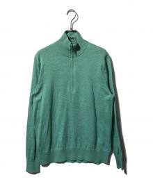 BROOKS BROTHERS（ブルックスブラザーズ）の古着「ハーフジップニット/ハイネックニット」｜グリーン