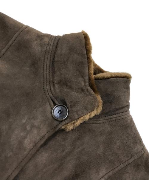 LOEWE（ロエベ）LOEWE (ロエベ) ラムレザームートンミドルジャケット ブラウン サイズ:38の古着・服飾アイテム