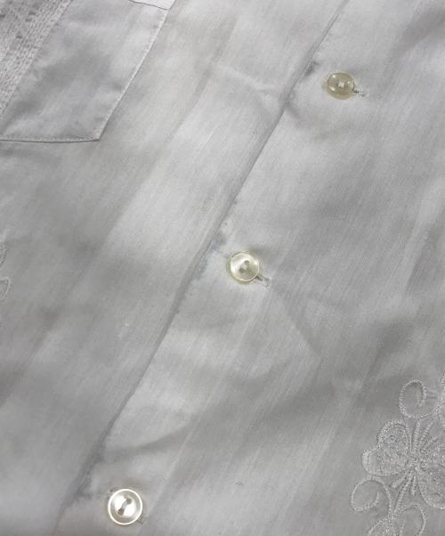 PIRAMIDE MAYA（ピラミッド マヤ）PIRAMIDE MAYA (ピラミッド マヤ) 古着キューバシャツ ホワイト サイズ:XLの古着・服飾アイテム