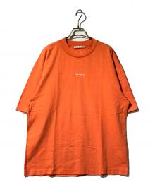 Acne studios（アクネ ストゥディオズ）の古着「リバースロゴプリントTシャツ」｜オレンジ