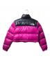THE NORTH FACE (ザ ノース フェイス) W NUPTSE SHORT JACKET ブラック×ショッキングピンク サイズ:XS：10000円