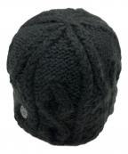 stussyステューシー）の古着「Cable Knit Skullcap（ケーブルニット　スカルキャップ）」｜ブラック