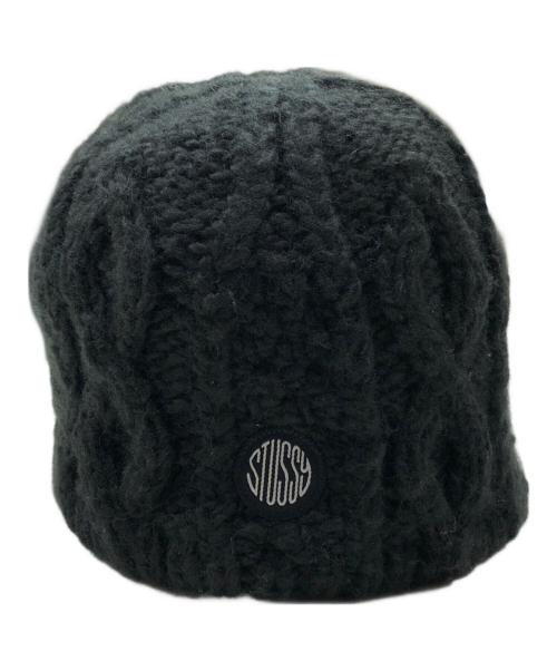stussy（ステューシー）stussy (ステューシー) Cable Knit Skullcap（ケーブルニット　スカルキャップ） ブラックの古着・服飾アイテム