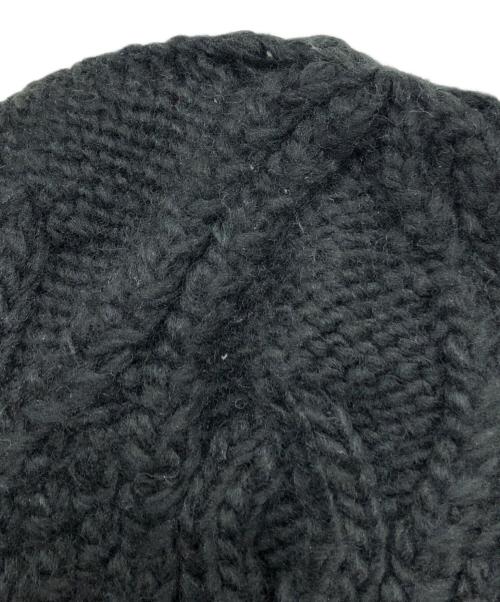 stussy（ステューシー）stussy (ステューシー) Cable Knit Skullcap（ケーブルニット　スカルキャップ） ブラックの古着・服飾アイテム