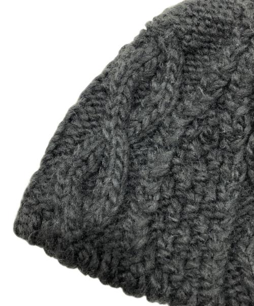 stussy（ステューシー）stussy (ステューシー) Cable Knit Skullcap（ケーブルニット　スカルキャップ） ブラックの古着・服飾アイテム