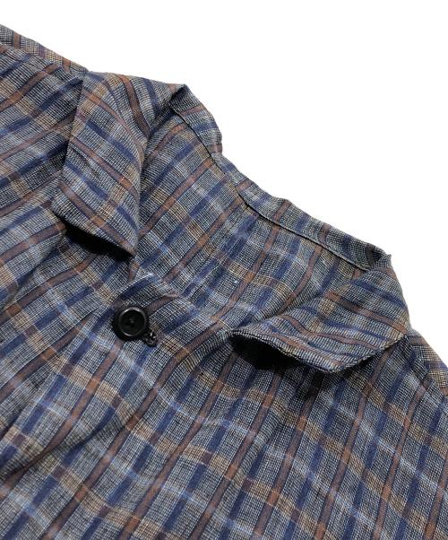 GEOFFREY B SMALL（ジェフリービースモール）GEOFFREY B SMALL (ジェフリービースモール) ワーキングスリーブジャケット ベージュ×ネイビー サイズ:Lの古着・服飾アイテム