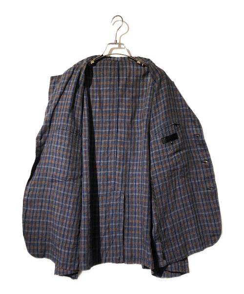 GEOFFREY B SMALL（ジェフリービースモール）GEOFFREY B SMALL (ジェフリービースモール) ワーキングスリーブジャケット ベージュ×ネイビー サイズ:Lの古着・服飾アイテム