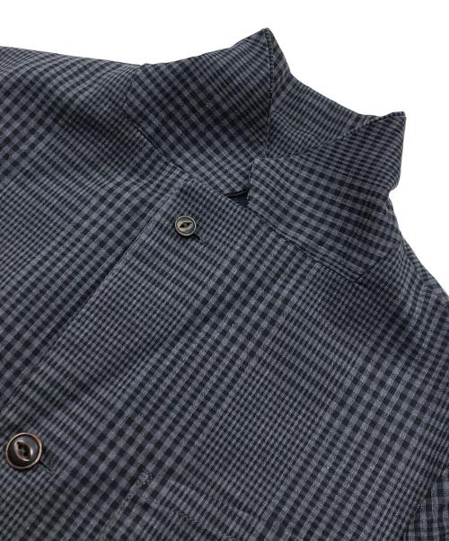 45R（フォーティファイブ・アール）45R (フォーティファイブ・アール) ダブルクロスストレッチシャツジャケット ブラック サイズ:Freeの古着・服飾アイテム