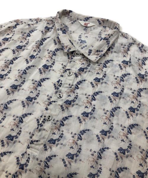 45R（フォーティファイブ・アール）45R (フォーティファイブ・アール) フラワープリントコットンワンピース ホワイト サイズ:1の古着・服飾アイテム