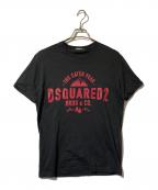DSQUARED2ディースクエアード）の古着「プリントTシャツ」｜ブラック
