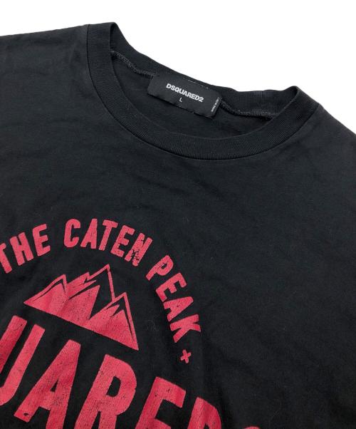 DSQUARED2（ディースクエアード）DSQUARED2 (ディースクエアード) プリントTシャツ ブラック サイズ:Lの古着・服飾アイテム