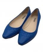 BOTTEGA VENETAボッテガベネタ）の古着「イントレチャートパンプス」｜ブルー