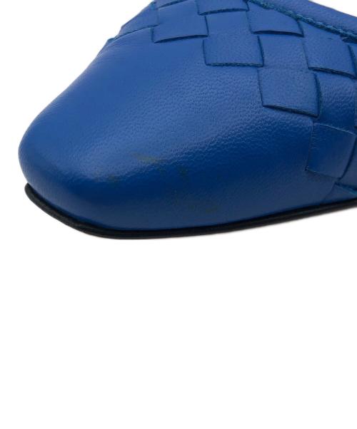 BOTTEGA VENETA（ボッテガベネタ）BOTTEGA VENETA (ボッテガベネタ) イントレチャートパンプス ブルー サイズ:35の古着・服飾アイテム
