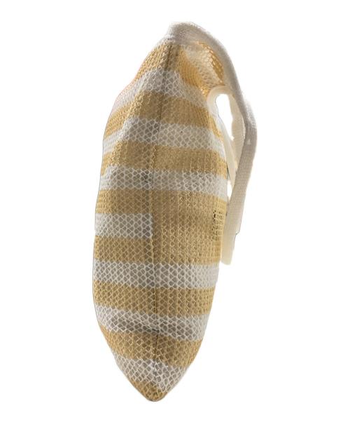 MIU MIU（ミュウミュウ）MIU MIU (ミュウミュウ) ファブリック＆リネントートバッグ ホワイト×ベージュの古着・服飾アイテム