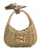 MIU MIUミュウミュウ）の古着「ウィッカートリックチャーム」｜ベージュ