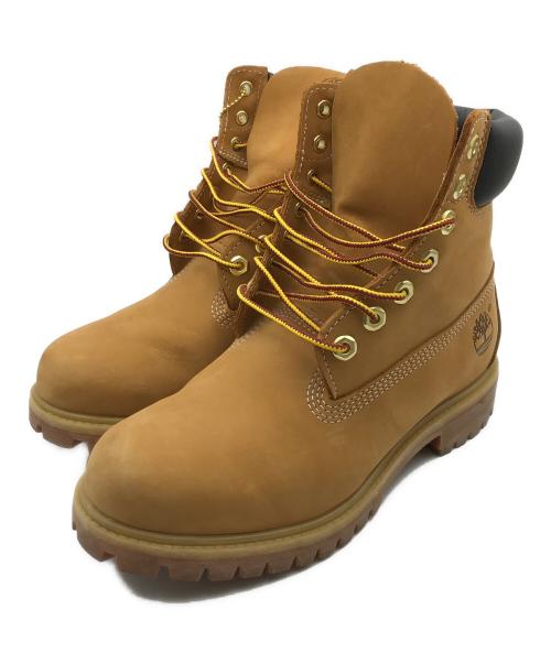 Timberland（ティンバーランド）Timberland (ティンバーランド) Premium 6 INCH LACE UP WATERPROOF BOOT WHEAT(プレミアム　6インチ　レースアップ　ウォータープルーフ　ブーツ　ウィート) アイボリー サイズ:24.5の古着・服飾アイテム