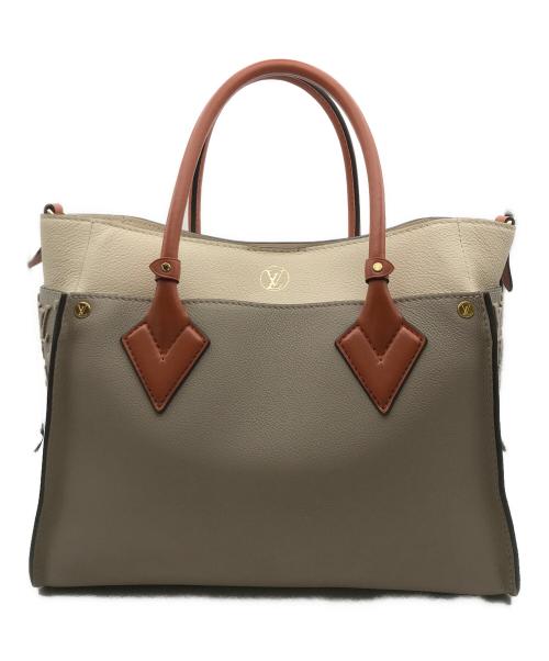 LOUIS VUITTON（ルイ ヴィトン）LOUIS VUITTON (ルイ ヴィトン) HIGH END LEATHERS オンマイサイド MM(ハイ　エンド　レザーズ　オンマイサイド　エムエム) アイボリー×ベージュの古着・服飾アイテム