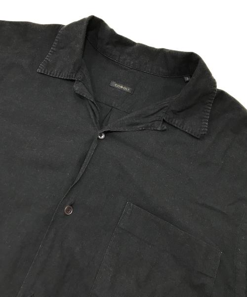COMOLI（コモリ）COMOLI (コモリ) ベタシャン オープンカラーシャツ ブラック サイズ:3の古着・服飾アイテム
