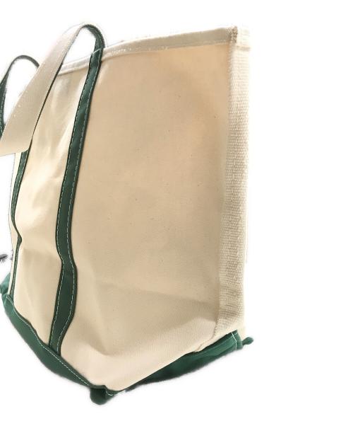 L.L.Bean（エルエルビーン）L.L.Bean (エルエルビーン) ボート・アンド・トート、オープン・トップ グリーン×ベージュの古着・服飾アイテム