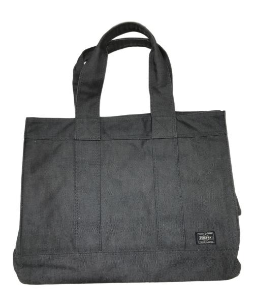 PORTER（ポーター）PORTER (ポーター) TOTE BAG(L)（トートバッグ　エル） ブラックの古着・服飾アイテム