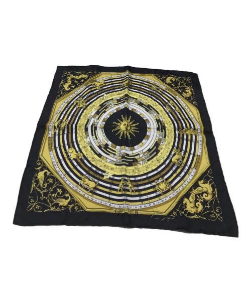 HERMES（エルメス）HERMES (エルメス) シルクスカーフ/カレ40 ブラックの古着・服飾アイテム