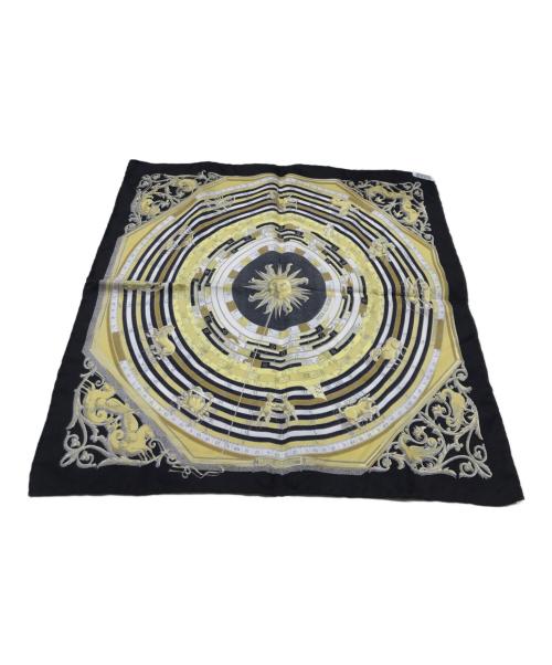 HERMES（エルメス）HERMES (エルメス) シルクスカーフ/カレ40 ブラックの古着・服飾アイテム