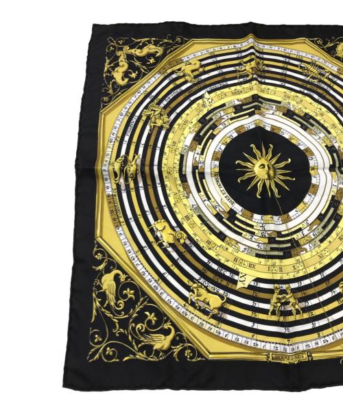 HERMES（エルメス）HERMES (エルメス) シルクスカーフ/カレ40 ブラックの古着・服飾アイテム