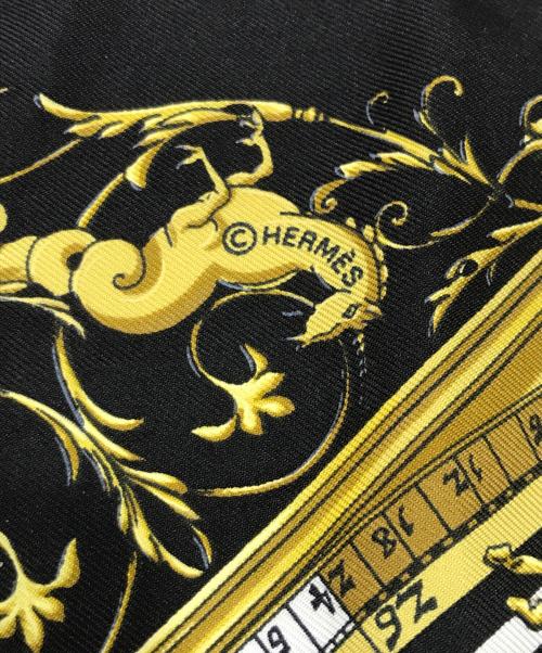 HERMES（エルメス）HERMES (エルメス) シルクスカーフ/カレ40 ブラックの古着・服飾アイテム