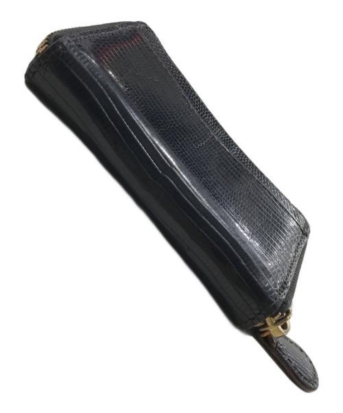 GANZO（ガンゾ）GANZO (ガンゾ) リザードレザーミニウォレット ブラックの古着・服飾アイテム