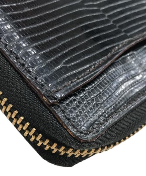 GANZO（ガンゾ）GANZO (ガンゾ) リザードレザーミニウォレット ブラックの古着・服飾アイテム