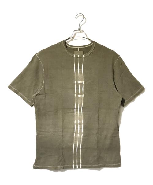 yokosakamoto（ヨウコサカモト）yokosakamoto (ヨウコサカモト) ステッチビッグtシャツ カーキ サイズ:Lの古着・服飾アイテム