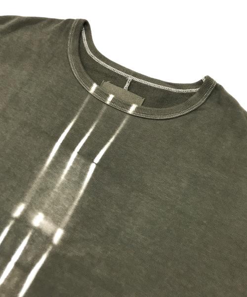 yokosakamoto（ヨウコサカモト）yokosakamoto (ヨウコサカモト) ステッチビッグtシャツ カーキ サイズ:Lの古着・服飾アイテム