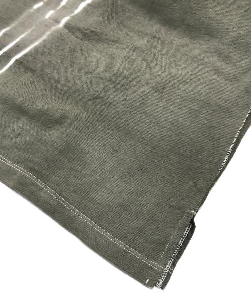 yokosakamoto（ヨウコサカモト）yokosakamoto (ヨウコサカモト) ステッチビッグtシャツ カーキ サイズ:Lの古着・服飾アイテム