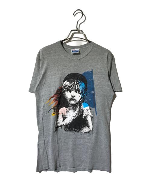 Hanes（ヘインズ）Hanes (ヘインズ) 80'sLes MiserablesプリントTシャツ グレー サイズ:Ｍの古着・服飾アイテム