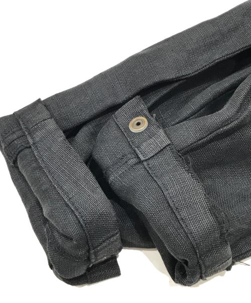 EMPORIO ARMANI（エンポリオ アルマーニ）EMPORIO ARMANI (エンポリオアルマーニ) リネンプルオーバーパーカー ブラック サイズ:表記無しの古着・服飾アイテム