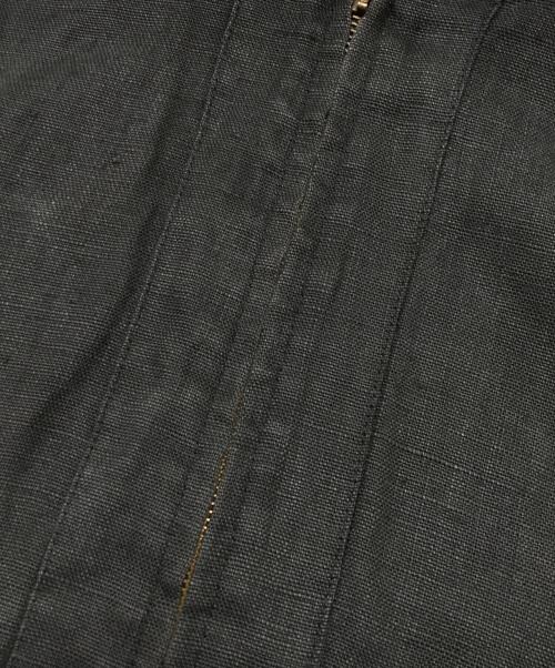 EMPORIO ARMANI（エンポリオ アルマーニ）EMPORIO ARMANI (エンポリオアルマーニ) リネンプルオーバーパーカー ブラック サイズ:表記無しの古着・服飾アイテム