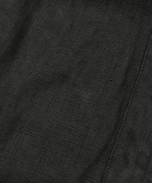 EMPORIO ARMANI（エンポリオ アルマーニ）EMPORIO ARMANI (エンポリオアルマーニ) リネンプルオーバーパーカー ブラック サイズ:表記無しの古着・服飾アイテム