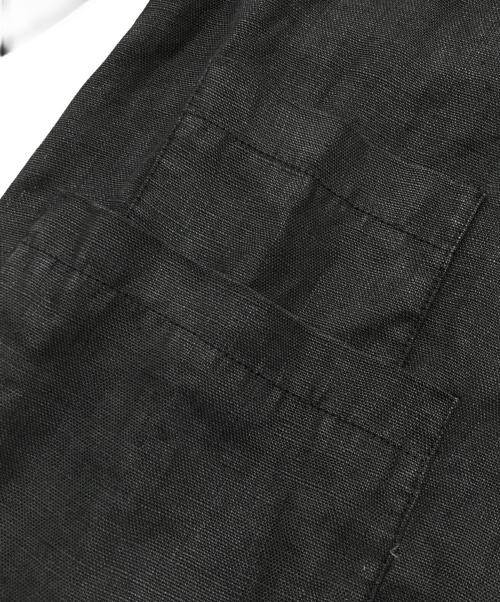 EMPORIO ARMANI（エンポリオ アルマーニ）EMPORIO ARMANI (エンポリオアルマーニ) リネンプルオーバーパーカー ブラック サイズ:表記無しの古着・服飾アイテム