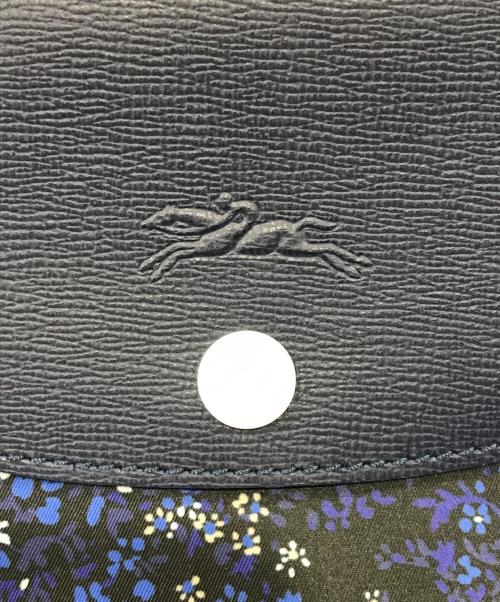 LONGCHAMP（ロンシャン）LONGCHAMP (ロンシャン) Le Pliage Fleur Large Shoulder Tote（リ　プリアージュ　フルール　ラージ　ショルダー　トート） ブルーの古着・服飾アイテム