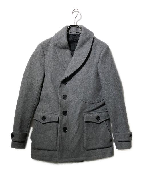 AKM（エーケーエム）AKM (エーケーエム) Pコート グレー サイズ:Lの古着・服飾アイテム