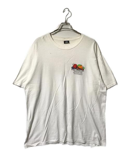 stussy（ステューシー）stussy (ステューシー) プリントTシャツ ホワイト サイズ:XLの古着・服飾アイテム