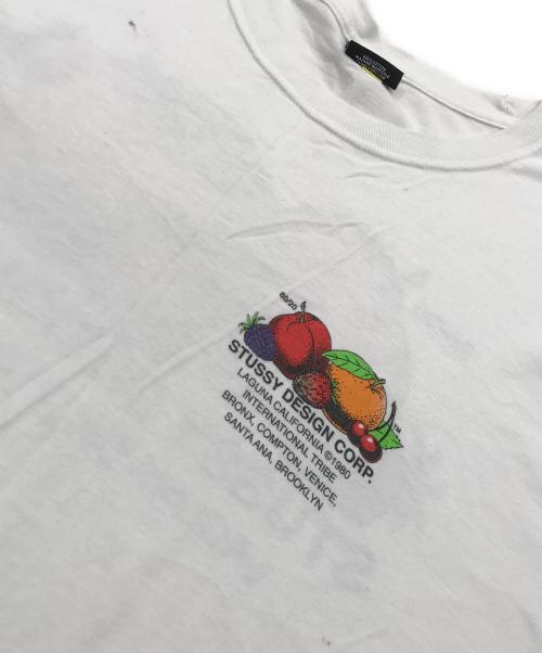 stussy（ステューシー）stussy (ステューシー) プリントTシャツ ホワイト サイズ:XLの古着・服飾アイテム
