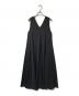 CABAN（キャバン）の古着「キュプラポリエステルスムース Vネックワンピース」｜ブラック