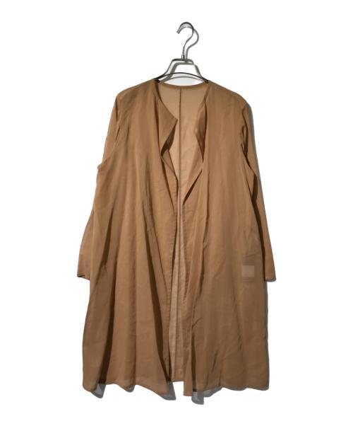 mikako nakamura（ミカコ ナカムラ）mikako nakamura (ミカコ ナカムラ) シアーロングカーディガン ブラウン サイズ:38の古着・服飾アイテム