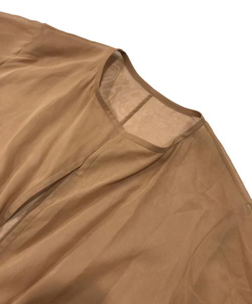 mikako nakamura（ミカコ ナカムラ）mikako nakamura (ミカコ ナカムラ) シアーロングカーディガン ブラウン サイズ:38の古着・服飾アイテム