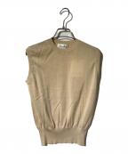 l'heritage martiniqueレリタージュ マルティニーク）の古着「シルクブレンドノースリーブニット」｜ベージュ