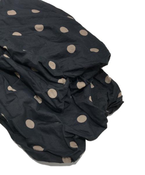 BALLSEY（ボールジィ）BALLSEY (ボールジィ) ドットプリント パフスリーブブラウス ブラック サイズ:36の古着・服飾アイテム