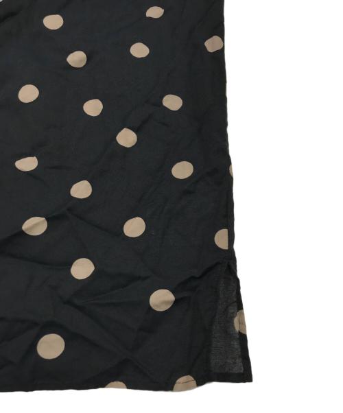 BALLSEY（ボールジィ）BALLSEY (ボールジィ) ドットプリント パフスリーブブラウス ブラック サイズ:36の古着・服飾アイテム