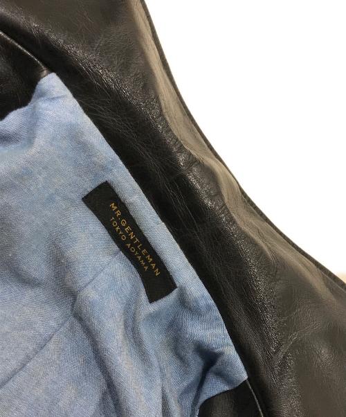 Mr.Gentleman（ミスタージェントルマン）Mr.Gentleman (ミスタージェントルマン) ウールライダースPコート ブラック サイズ:Mの古着・服飾アイテム