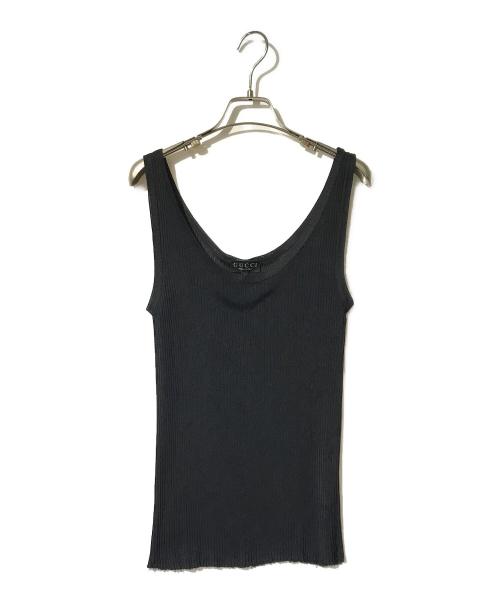 GUCCI（グッチ）GUCCI (グッチ) レーヨンタンクトップ ブラック サイズ:38の古着・服飾アイテム